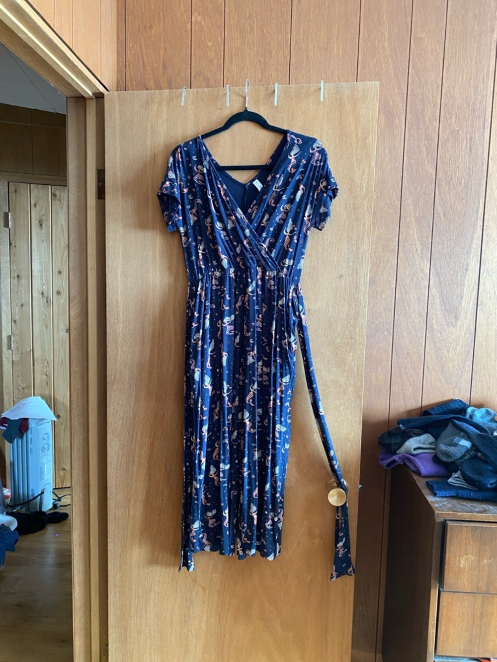 Navy mermaid nursing romper
